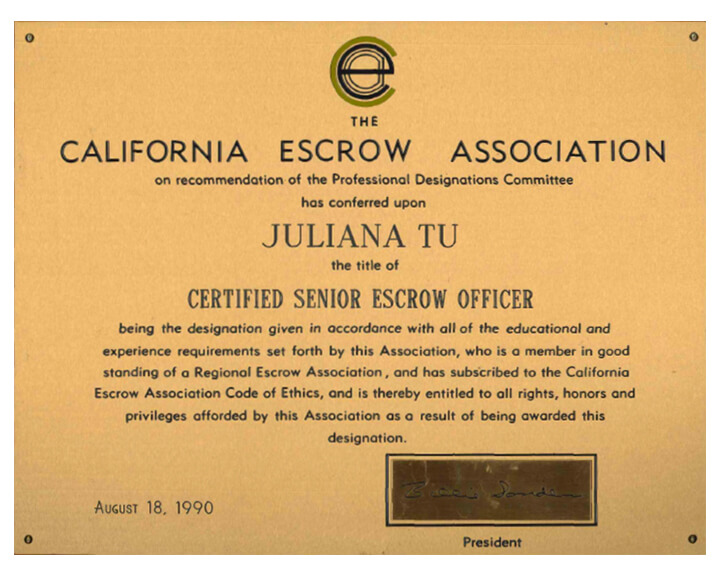 Senior Escrow Officer